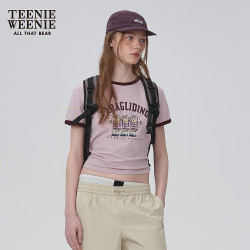 TEENIE WEENIE 凉感撞色圆领短袖T恤 白色 XS
