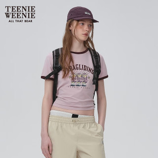 TEENIE WEENIE 凉感撞色圆领短袖T恤 白色 XS