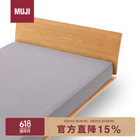 無印良品 MUJI 水洗棉床垫罩 180×200×18~28cm 灰色