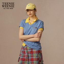 TEENIE WEENIE V领短袖T恤 浅蓝色