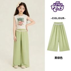 小马宝莉 女童防蚊透气阔腿裤 果绿色 110cm