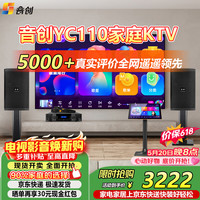 音创 yc-110 家庭ktv音响套装 专业影院音箱全频卡拉ok唱歌全套设备家用K歌一体机+500G硬盘
