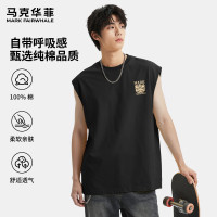 马克华菲 纯棉 男士背心 -黑#JMK金醒狮头 多色可选