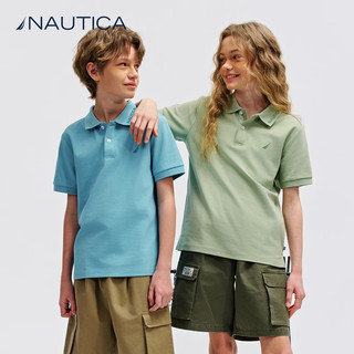 NAUTICA 诺帝卡 凉感丝芙珠地 桃红 120cm 儿童短袖POLO衫