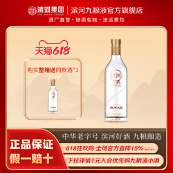 滨河九粮液 滨河大曲50度白酒九粮香型九粮酿造纯粮食酒整箱6瓶特产酒口粮酒