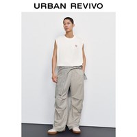 URBAN REVIVO 工装褶皱 男士阔腿裤