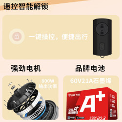 金箭 60V21AH石墨烯电池 NFC防盗 白色 裸车款 电动摩托车