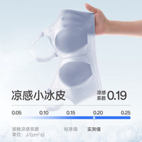 芬腾 小冰皮夏季薄款粉底液光面无钢圈文胸 FB26960903浅蓝 L