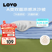 LOVO 罗莱家纺 A类抗菌可机洗冰感被-绵绵冰沙 蓝 120*150cm（适配1.2m床）