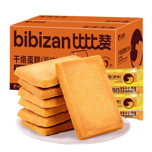 比比赞 干烙蛋糕鸡蛋煎饼干 干烙蛋糕 380g 1箱