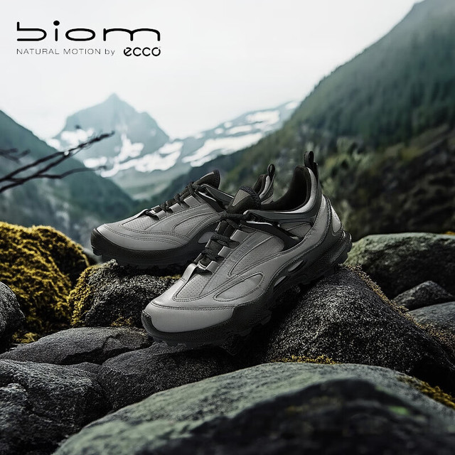 PLUS会员、今日必买：ecco BIOM C踪迹【GORE-TEX防水】牛皮户外登山运动鞋男一鞋多穿 803324  铁灰色/黑色 42