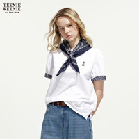 TEENIE WEENIE 纯色圆领短袖T恤 白色 XS