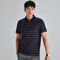 EMZ鄂尔多斯 男士条纹短袖Polo衫