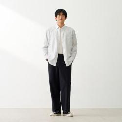 無印良品 MUJI 无印良品 男式 横竖弹力工装裤 男装男士长裤子休闲裤 春季