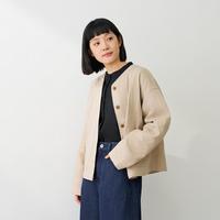 MUJI无印良品 女式木棉混双层纱织绗缝夹克