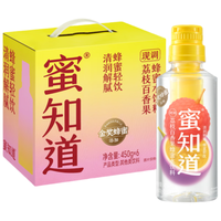 蜜知道 荔枝百香果蜂蜜水 450g*6瓶