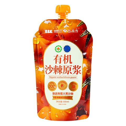 古禾方 新疆有机沙棘原浆 100%NFC整果榨汁 500ml*1袋
