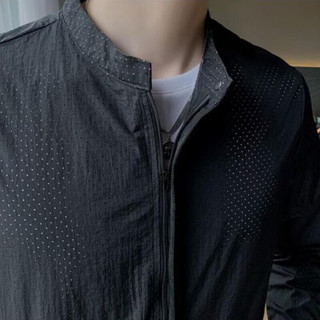 法曼斯 男士防晒衣 黑色 XL 薄款 夹克