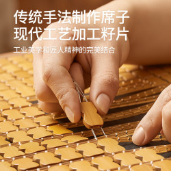 钟爱一生 沙发凉席沙发垫夏季凉坐垫麻将凉席垫 葫芦籽浅碳色 45cm*45cm 坐垫