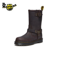 Dr.Martens Anistone Hi烟筒靴长筒小厚底机车骑士靴