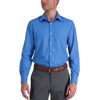 HAGGAR 男式 Smart Wash 修身 360 弹力正装衬衫