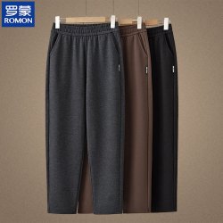 罗蒙 妈妈裤子春秋2026新款小个子中老年人女裤春装奶奶宽松休闲裤