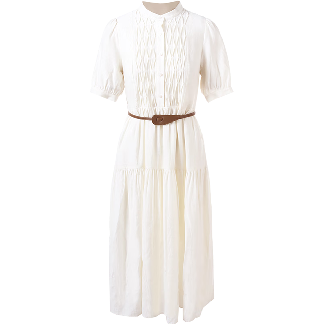 百图 春夏新款法式复古连衣裙