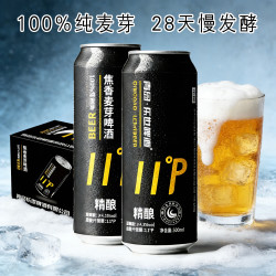 乐世 啤酒 500mL LESHIBEER青岛乐世焦香麦芽精酿小麦原浆啤酒易拉罐装 500mL 1罐 单瓶装 11°P
