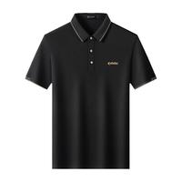 爱登堡 刺绣翻领 黑色 XL 男士POLO衫
