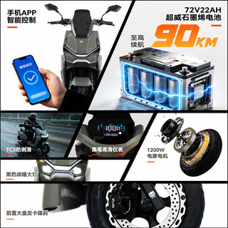 ZUB/五星钻豹 石墨烯电池 电动摩托车 阳极灰