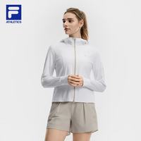 FILA斐乐 女士针织连帽外套 玉石白 L码