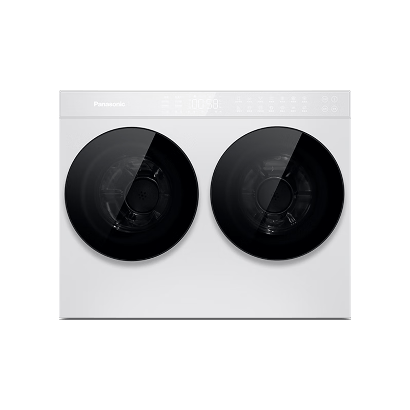 松下 XQG20-AD280 双筒洗烘一体机 2kg洗1kg烘 滚筒洗衣机