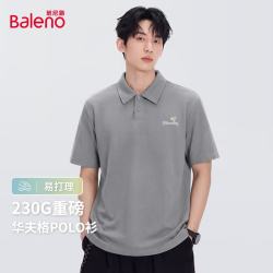班尼路 男士230g重磅华夫格短袖POLO衫