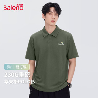 班尼路 男士华夫格短袖POLO衫