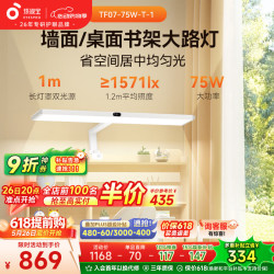 孩视宝 夹式护眼台灯书桌大路灯全光谱书桌大路灯 TF07-75W-T-1 包安装