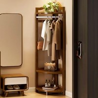 密林 经典转角衣帽架-胡桃色