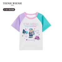 TEENIE WEENIE Kids小熊童装男女宝吸湿速干T恤打底衫 米白色 100 cm