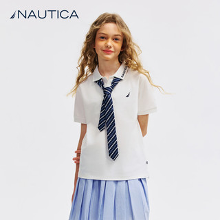NAUTICA 诺帝卡 凉感丝芙珠地 桃红 120cm 儿童短袖POLO衫