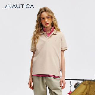 NAUTICA 诺帝卡 凉感丝芙珠地 桃红 120cm 儿童短袖POLO衫