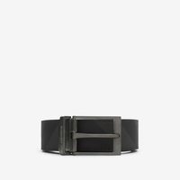 值友专享、经典款：BURBERRY 【意大利工坊】小牛皮格纹织物双面两用腰带男士 两色可选
