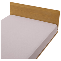 MUJI無印良品 水洗棉床笠 烟熏紫 150*200cm
