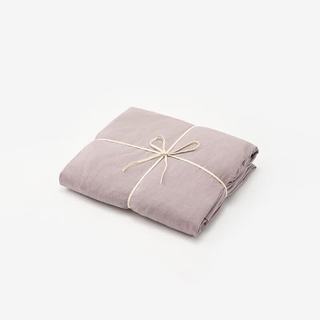 MUJI無印良品 水洗棉床笠 烟熏紫 150*200cm