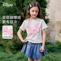 Disney/迪士尼 蝴蝶结 女童短袖T恤