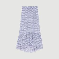 maje 【荷叶边碎花】垂坠感印花半身裙