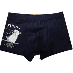 宝盖丁 10A抗菌 纯棉 黑+灰+藏青 3条 XL 男士内裤