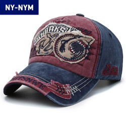 NY-NYM 复古水洗棉刺绣棒球帽