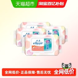 大王爱璐儿 大王Elleair马卡龙湿巾纯水加厚60抽4包带盖婴幼儿宝宝手口可用