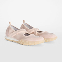 JIL SANDER 【静奢极简感】Moon缎面芭蕾运动鞋圆头交叉带女鞋