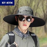 NY-NYM 夏季新款户外迷彩防晒帽水墨