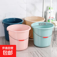加厚塑料水桶手提特大号家用宿舍洗衣桶洗澡桶圆形脸盆耐用新款桶 随机色 1个装